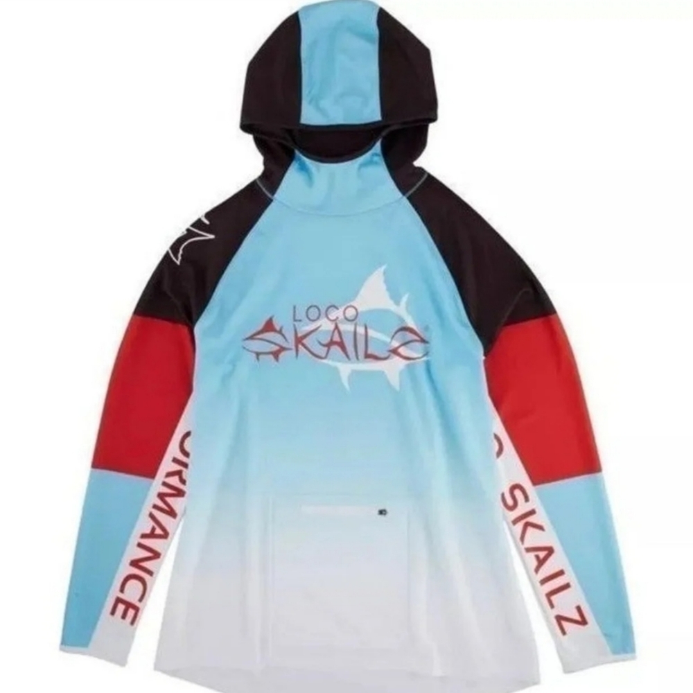 LOCO SKAILZ Tournament Renegade Shore Boat Fisherman Jacket Quick Dry UV LG NWT